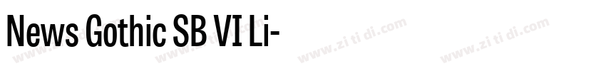 News Gothic SB VI Li字体转换